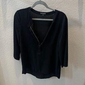 Express Women's Elegant Black Blouse